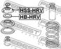 HSS-HRV FEBEST Опора амортизатора (фото 2)