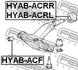 HYAB-ACF FEBEST Подвеска, рычаг независимой подвески колеса (фото 2)