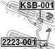 KSB-001 FEBEST Втулка стабілізатора (фото 2)