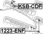 KSB-CDF FEBEST Втулка стабілізатора (фото 2)