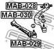 MAB-028 FEBEST Сайлентблок переднього важеля (знизу) Galant 92-04 (фото 2)