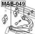 MAB-049 FEBEST Сайлентблок підвіски (фото 2)
