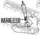 MAB-115 FEBEST Сайлентблок підвіски (фото 2)