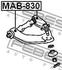 MAB-830 FEBEST Сайлентблок підвіски (фото 2)