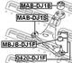MAB-DJ1B FEBEST Подвеска, рычаг независимой подвески колеса (фото 2)