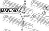 MSB-003 FEBEST Втулка стабілізатора MITSUBISHI LANCER VI-VII-VIII, COLT V 95 перед. міст (Вир-во FEBEST) (фото 2)