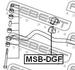 MSB-DGF FEBEST Опора, стабилизатор (фото 2)