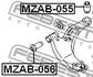 MZAB-056 FEBEST Сайлентблок переднього важеля (спереду) Mazda 323 98-04 (фото 2)