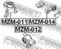 MZM-012 FEBEST Подушка двигуна Mazda 6 02-07 Л. (фото 2)