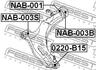 NAB-001 FEBEST Сайлентблок підвіски (фото 2)