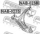 NAB-023S FEBEST Сайлентблок підвіски (фото 2)