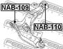 NAB-109 FEBEST Сайлентблок переднього важеля (спереду) Primera 01-07 (фото 2)