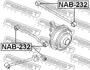 NAB-232 FEBEST Сайлентблок задньої поперечної тяги Almera/Primera/X-Trail 00-06 (фото 2)