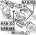 NAB-331 FEBEST Сайлентблок задньої поперечної тяги Infiniti EX35/FX50 07- (фото 2)