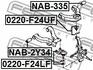 NAB-335 FEBEST Сайлентблок підвіски (фото 2)