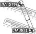 NAB-351 FEBEST Сайлентблок підвіски (фото 2)
