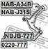 NAB-A34B FEBEST Сайлентблок підвіски (фото 2)