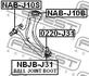 NAB-J10B FEBEST Сайлентблок підвіски (фото 2)
