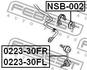 NSB-002 FEBEST Опора, стабилизатор (фото 2)