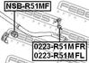 NSB-R51MF FEBEST Втулка стабілізатора переднього (Вир-во FEBEST) (фото 2)