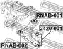 RNAB-001 FEBEST Сайлентблок підвіски (фото 2)