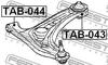 TAB-043 FEBEST Подвеска, рычаг независимой подвески колеса (фото 2)