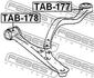 TAB-177 FEBEST Подвеска, рычаг независимой подвески колеса (фото 2)