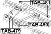 TAB-480 FEBEST Подвеска, рычаг независимой подвески колеса (фото 2)