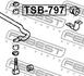 TSB-797 FEBEST Втулка стабілізатора (фото 2)