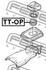 TT-OP FEBEST Втулка куліси КПП (фото 2)