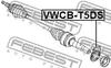 VWCB-T5DS FEBEST Подшипник, приводной вал (фото 2)