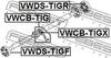 VWCB-TIG FEBEST Подшипник, промежуточный подшипник карданного вала (фото 2)