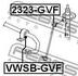 VWSB-GVF FEBEST Опора, стабилизатор (фото 2)