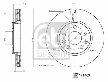 171469 FEBI BILSTEIN Гальмiвнi диски original