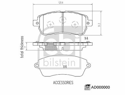 172173 FEBI BILSTEIN торм. кол. пер. FORD KA+