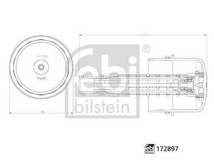 172897 FEBI BILSTEIN Крышка, корпус масляного фільтра