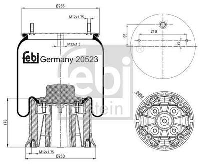 20523 FEBI BILSTEIN Кожух пневматической рессоры