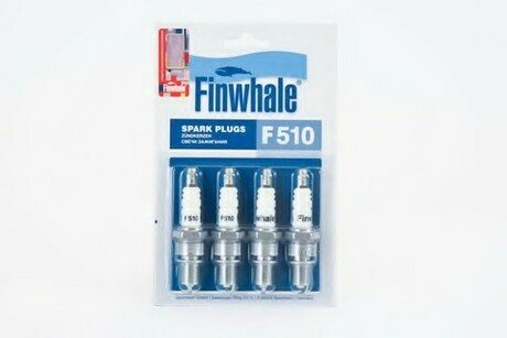 F510 Finwhale Свічка запалювання ВАЗ 2108-2115, 1117-1119 8 клап. 21214 (компл.4 шт) F510 (вир-во FINWHALE)