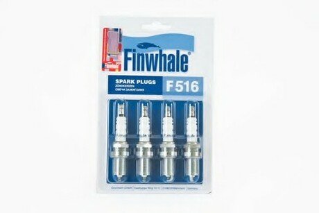 F516 Finwhale Свічка запалювання ВАЗ 2110-2112, 1117-1119,2170-2172 16 клап (компл.4 шт) (вир-во FINWHALE)