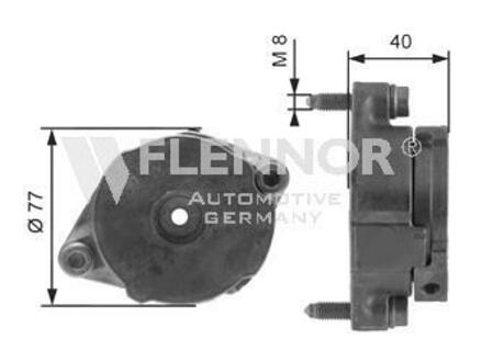 FA99048 Flennor Натяжитель поликлинового ремня VW , Audi 1.9TD/TDI/SDI 91- INA