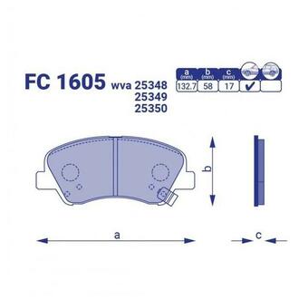 FC 1605 FRICO Колодка торм. Hyundai Solaris, Accent 10- ; KIA Rio III передн. (пр-во )