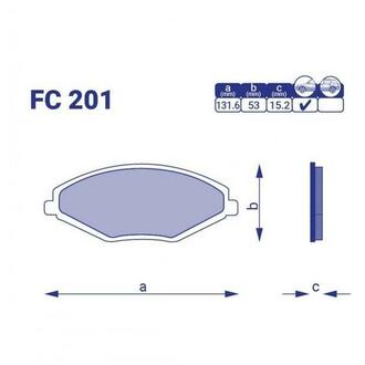 FC 201 FRICO Колодка торм. Chery Amulet 03-16 передн. (пр-во )