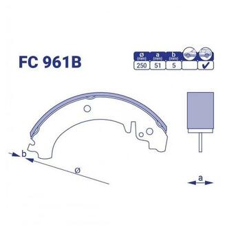 FC 961B FRICO Колодка торм. ВАЗ 2101 задн. (компл. 4шт.) (пр-во )