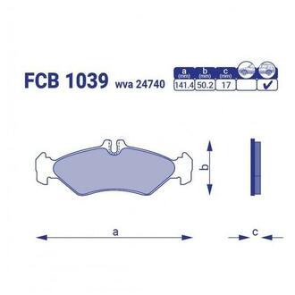 FCB 1039 FRICO Колодки гальмівні задні Mercedes Sprinter I 208-31 FriCo FCB1039 оригінальна запчастина