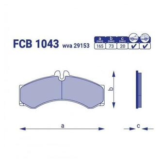 FCB 1043 FRICO Колодка торм. Mercedes Sprinter 408 - 414; VW LT 46 передн. и задн. (пр-во )