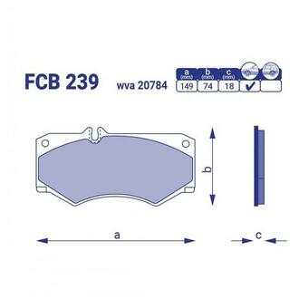 FCB 239 FRICO DB Тормозные колодки дисковые пер. 207-310
