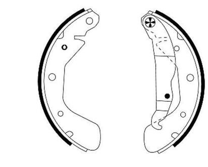 8DB 355 001-291 HELLA OPEL щоки гальмівні ASTRA, CORSA 92- (200*28)