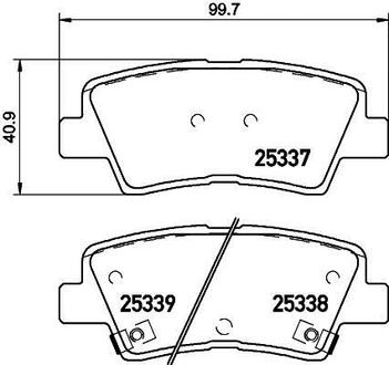 8DB 355 019-981 HELLA Комплект тормозных колодок, дисковый тормоз