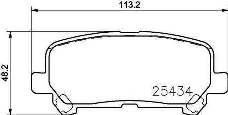 8DB 355 020-601 HELLA Комплект тормозных колодок, дисковый тормоз