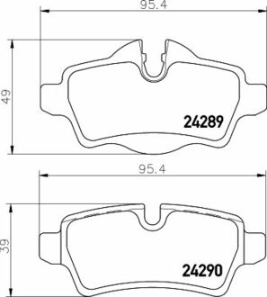 8DB 355 031-791 HELLA MINI Колодки гальмівні задні R56, R57